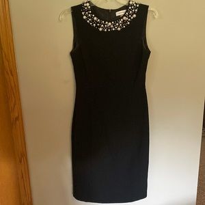 Calvin Klein black sheath dress